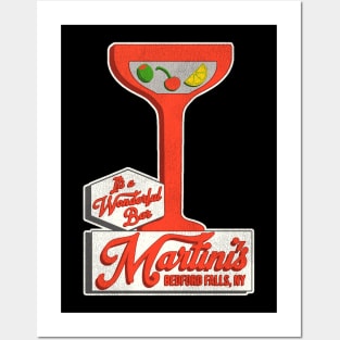 Martini's It's a Wonderful Bar Bedford Falls, NY Posters and Art